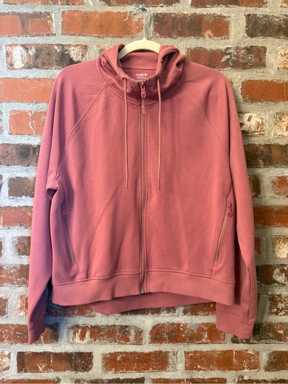 J38 -Old Navy Dusty Rose Full-Zip Hoodie Jacket